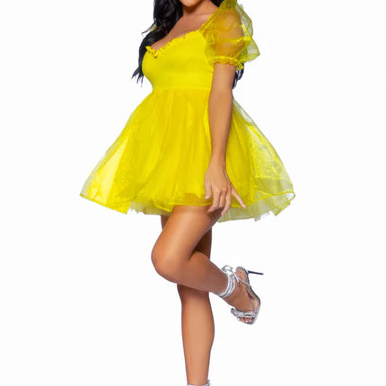 Princesses Dress Yellow Ladies Leg Avenue