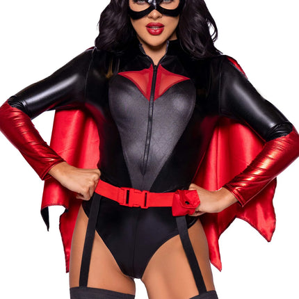 Kostium Batgirl Czarny Czerwony Body damskie Leg Avenue