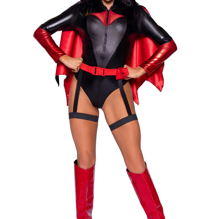 Kostium Batgirl Czarny Czerwony Body damskie Leg Avenue