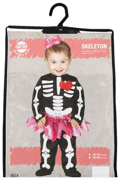 Kostium szkieletu na Halloween Tutu dla dziecka