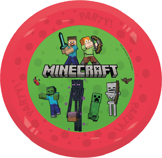 Talerze Minecraft wielokrotnego użytku 21cm 4szt.