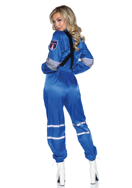 Astronaut Jumpsuit Blauw Dames Leg Avenue - Partywinkel - 714718551333