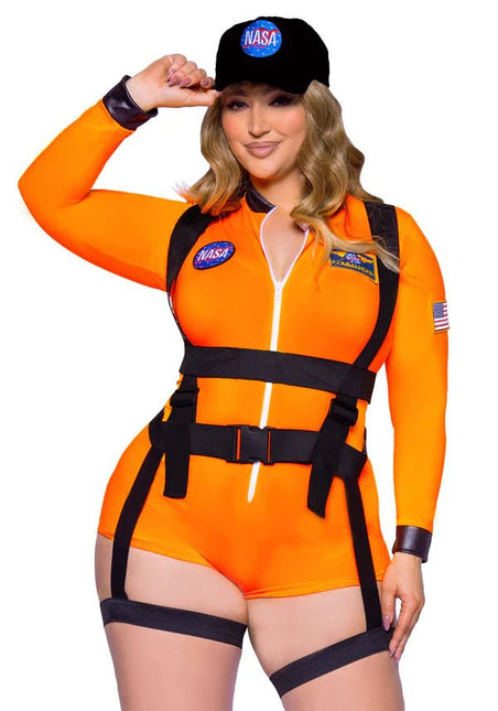 Astronauten Pak Nasa Dames Plus Size Leg Avenue - Partywinkel - 714718563770