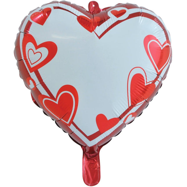 Beschrijfbare Hart Folieballon 45cm - Partywinkel - 8714572630160