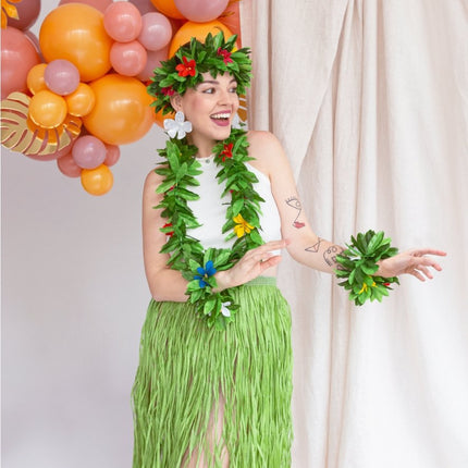 Bloemen Hawaii Krans Set 4st - Partywinkel - 5904555047778