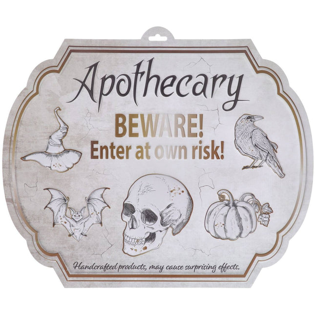 Halloweenowa tabliczka na drzwi Apothecary 50cm