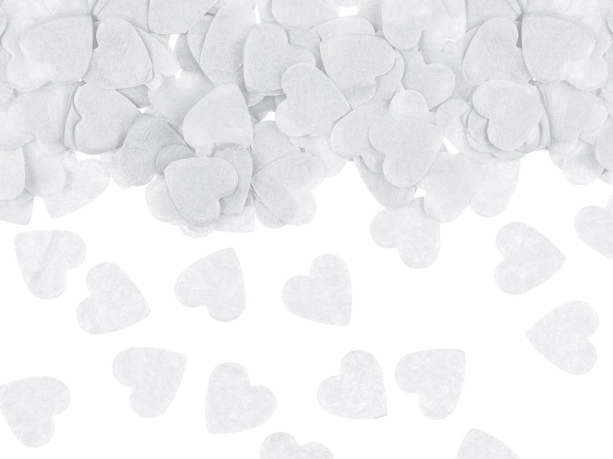 Confetti Hearts, 1,6x1,6 cm, white, 15g - Partywinkel - 5904555011793