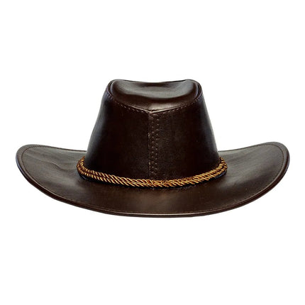 Cowboy Hoed Bruin Met Touw - Partywinkel - 8712026041005