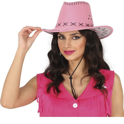 Cowboy Hoed Roze - Partywinkel - 8434077230268