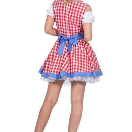 Dirndl Jurk Oktoberfest Rood Geblokt - Partywinkel - 8720059065462