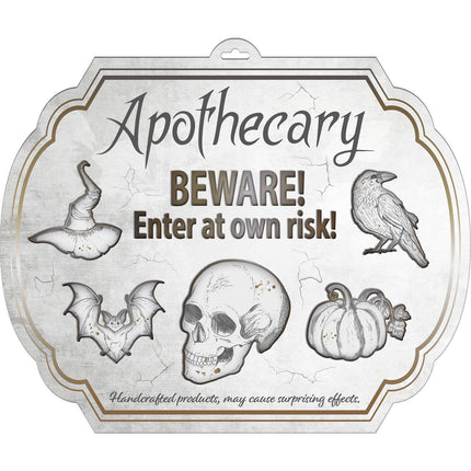 Halloweenowa tabliczka na drzwi Apothecary 50cm