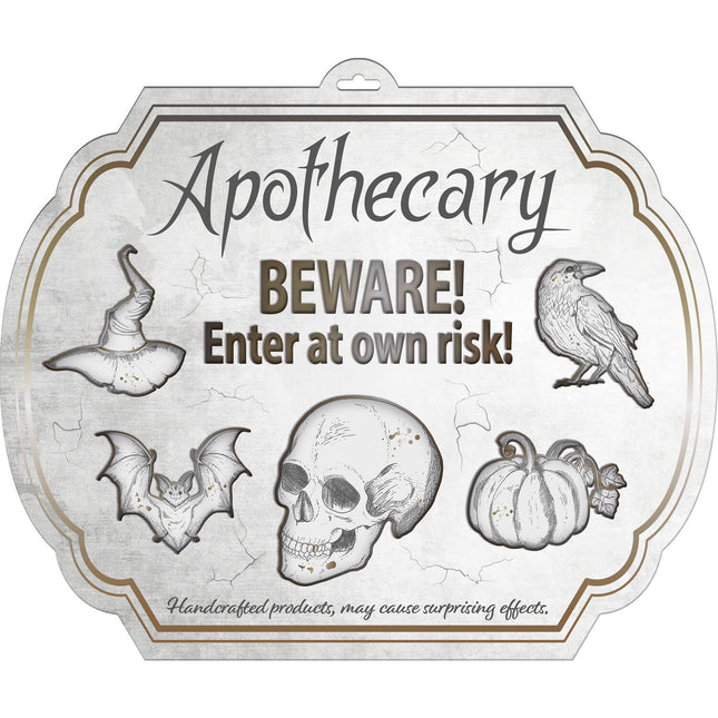 Halloweenowa tabliczka na drzwi Apothecary 50cm