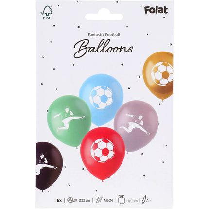 Balony lateksowe - Fantastyczna piłka nożna - 33 cm - 6 sztuk