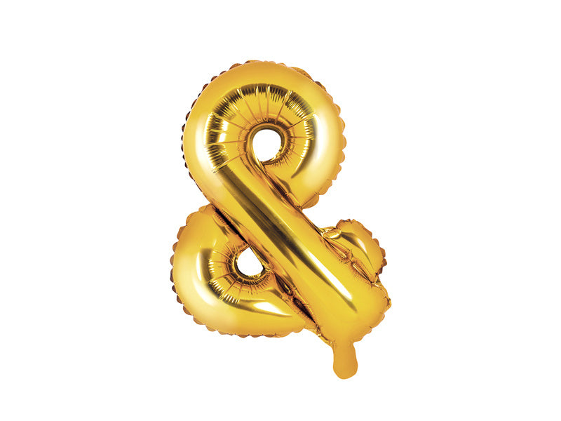 Balon foliowy litera i złoty pusty 35 cm