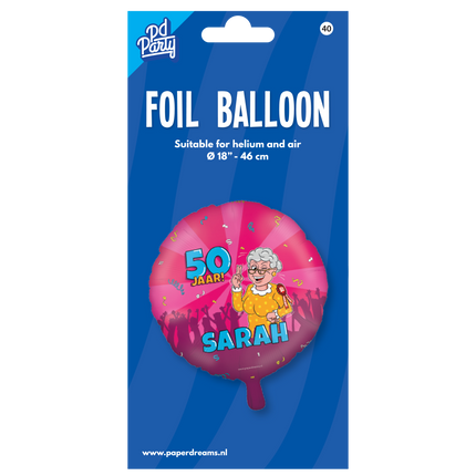 Balon helowy Sarah Cartoon Pusty 30 cm