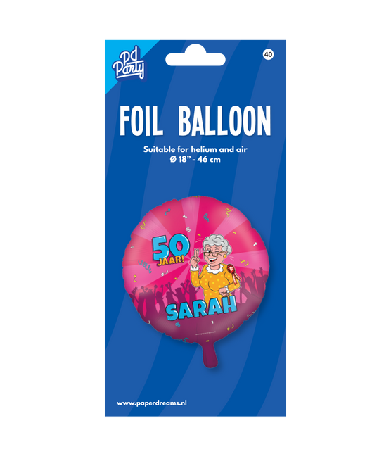 Balon helowy Sarah Cartoon Pusty 30 cm