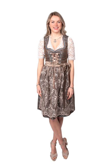 Zielona sukienka Dirndl Oktoberfest Women Jaquard