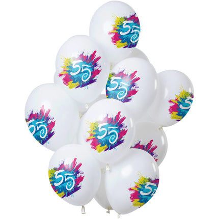 Balony na 55 lat 30cm 12szt