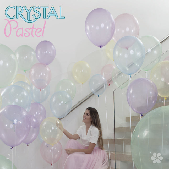Balony Crystal Pastel Green 331 30cm 50szt