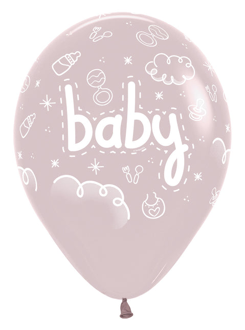 Balony Baby Pastel Dusk Rose 30cm 25szt