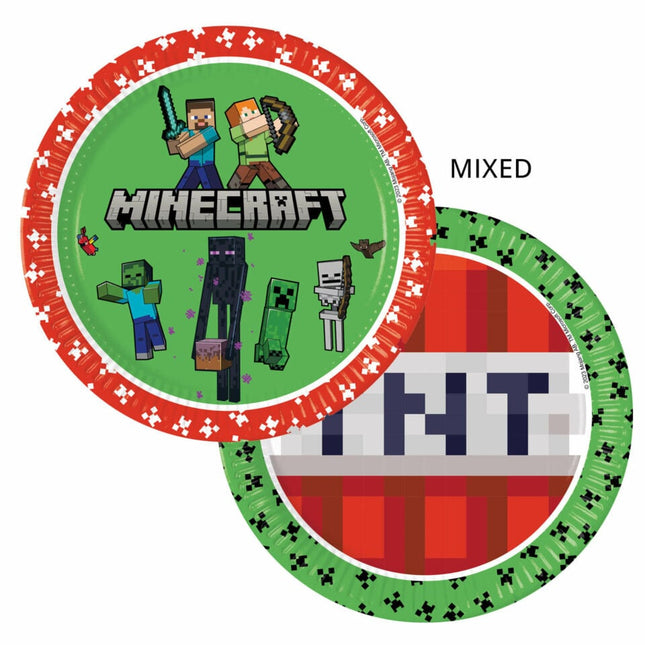 Talerze Minecraft 23cm 8szt
