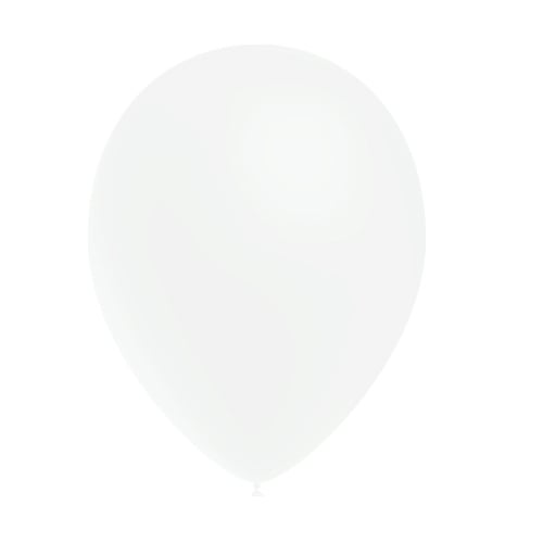Balony białe metaliczne 25cm 50szt