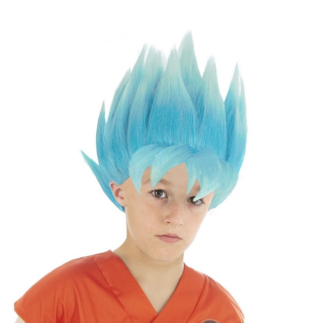 Dziecięca peruka Goku Super Saiyan Blue Dragon Ball Super