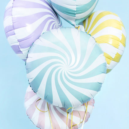 Balon helowy Light Blue Swirl 45 cm pusty