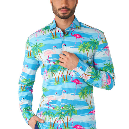 Hawaii Flamingo Shirt Men OppoSuits