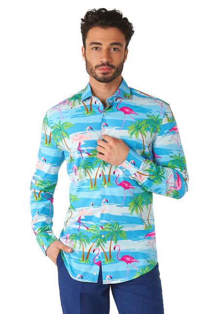 Hawaii Flamingo Shirt Men OppoSuits