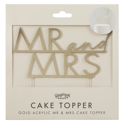 Topper na tort weselny Mr & Mrs