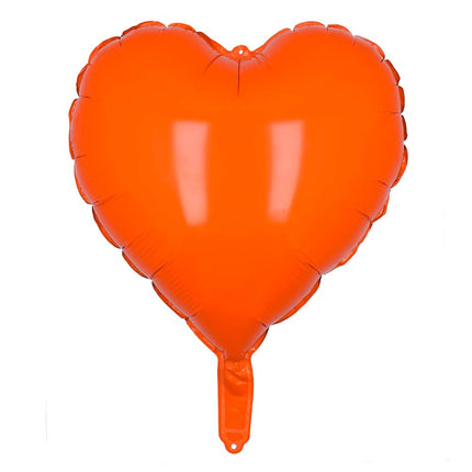 Pomarańczowy balon helowy serce 45 cm