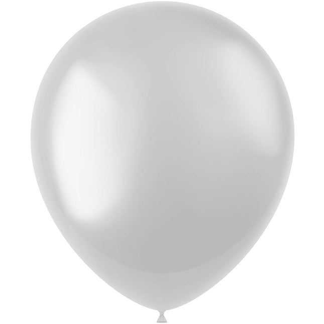 Białe balony Metallic Pearl White 33cm 10szt