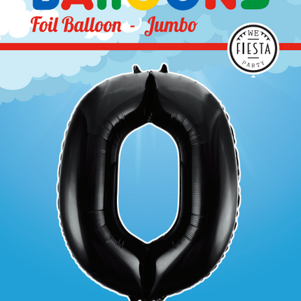 Balon foliowy Figura 0 Czarny XL 86 cm pusty