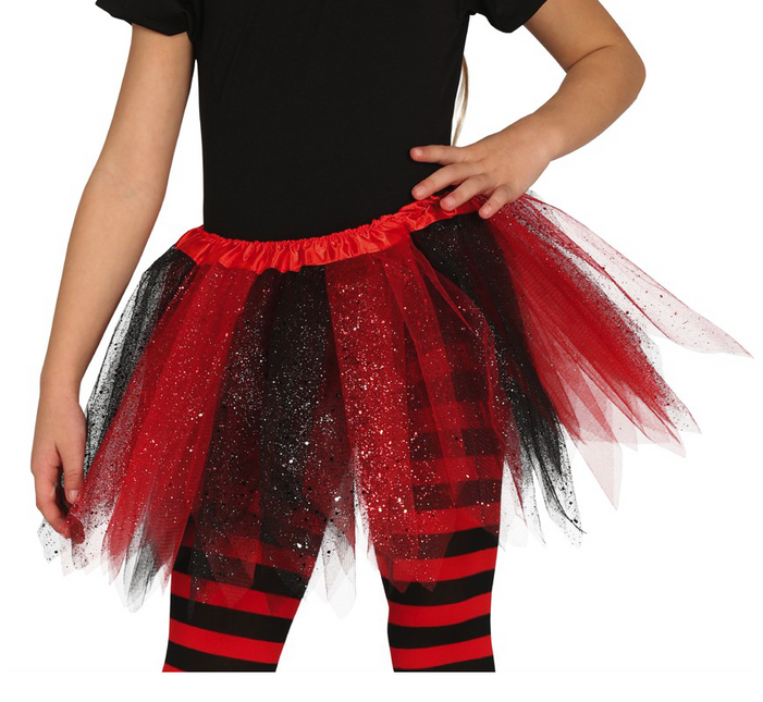 Tutu Glitter Black Red Child 31cm