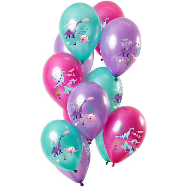 Balony dinozaury mix 30cm 12szt