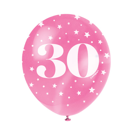 Balony na 30 lat Konfetti 30cm 5szt