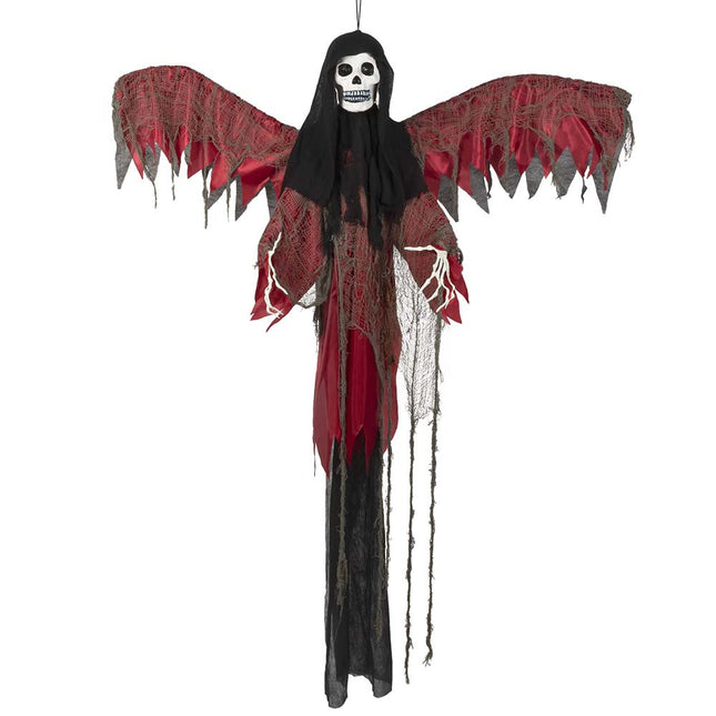 Latający szkielet na Halloween czerwony 198 cm
