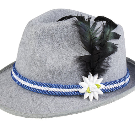 Oktoberfest Tiroler Hat Grey