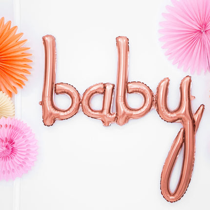 Zestaw balonów z literami Baby Rose Gold Pusty 75,5 cm