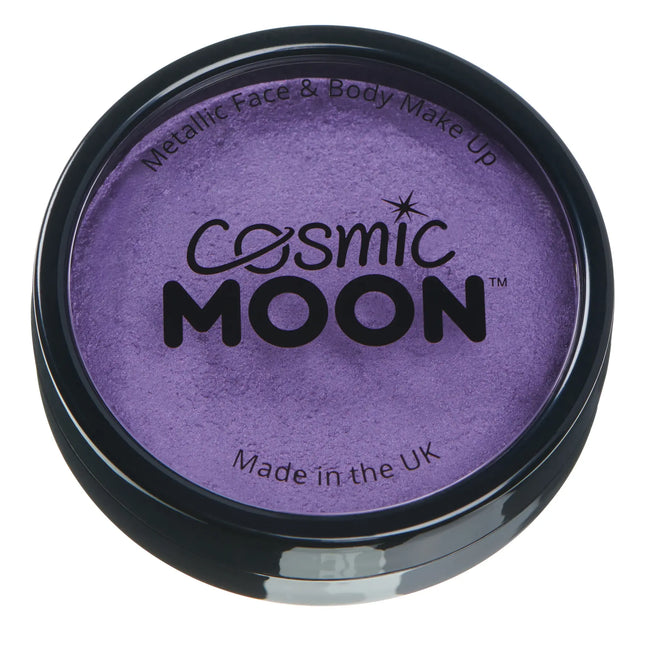 Cosmic Moon Metallic Pro Face Paint Cake Pots Purple 36g