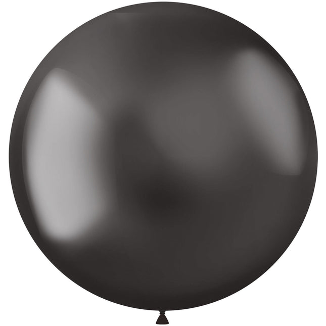 Balony szare chrom 48cm 5szt