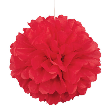 Pompon czerwony 40 cm