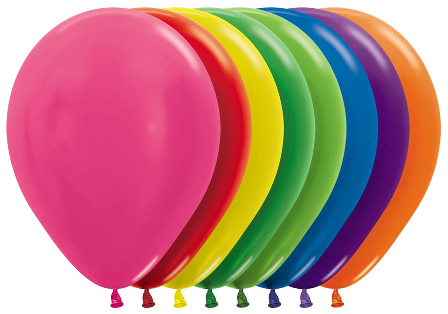 Balony Metallic Mix 30cm 50szt