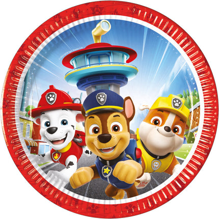 Talerze Paw Patrol Rescue Heroes 20cm 8szt.