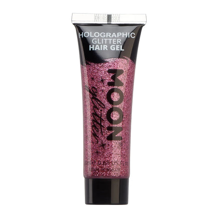 Moon Glitter Holographic Glitter Hair Gel Rose Gold 20ml