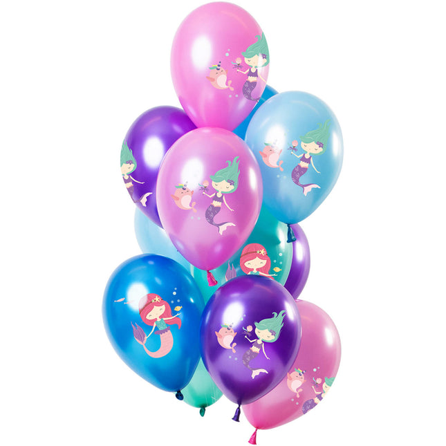 Balony syrenki metaliczne 30cm 12szt