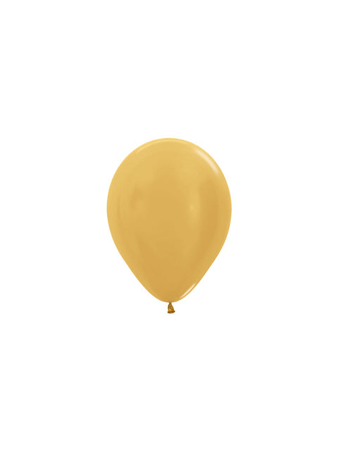 Balony Metallic Gold 12cm 50szt