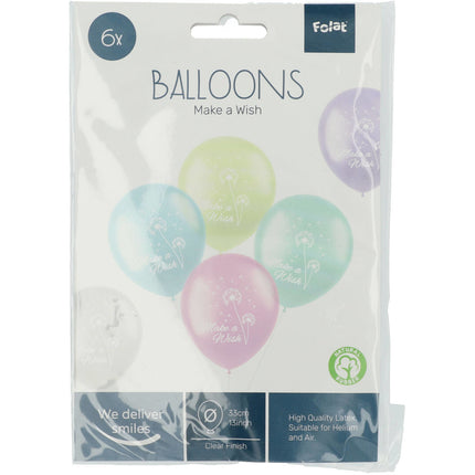 Balony Make A Wish 33cm 6szt