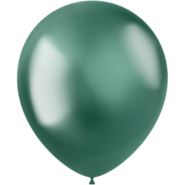 Balony zielone chrom 33cm 10szt